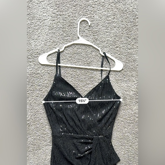 NWT Grace Karin Sequin Black Wrap Party Dress | Women's Small - Picture 10 of 10